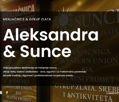 Aleksandra Exchange Office – Website Development Project